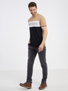 Sam 73 Tricou negru și maro pentru bărbați SAM 73 Seamus