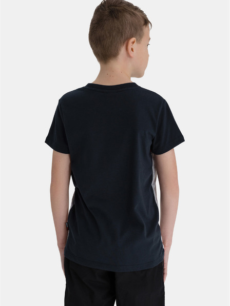 Sam 73 Tricou gri și albastru pentru băieți cu SAM 73