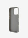 DKNY DKNY PU Leather Repeat Pattern Tonal Stripe Back Cover pentru iPhone 16 Pro Max Bej