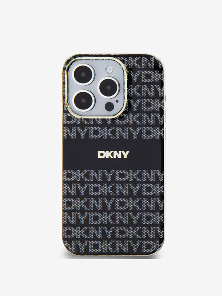 DKNY PC/TPU Repeat Pattern Tonal Stripe Magsafe Back Cover pentru iPhone 13 Pro negru DKNY