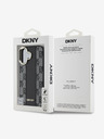 DKNY DKNY PU Leather Checkered Pattern Magsafe Back Cover pentru iPhone 16 Plus negru