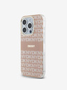 DKNY PC/TPU Repeat Pattern Tonal Stripe Magsafe Back Cover pentru iPhone 14 Pro roz DKNY