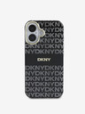 DKNY DKNY PC/TPU Repeat Pattern Tonal Stripe Magsafe Back Cover pentru iPhone 16 negru