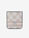 DKNY DKNY PU Leather Checkered Pattern and Stripe Back Cover pentru Samsung Galaxy Z Flip 6 Roz