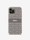 DKNY PC/TPU Repeat Pattern Tonal Stripe Magsafe Back Cover pentru iPhone 12/12 Pro Bej DKNY
