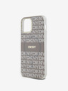 DKNY PC/TPU Repeat Pattern Tonal Stripe Magsafe Back Cover pentru iPhone 12/12 Pro Bej DKNY