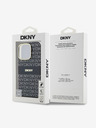 DKNY DKNY PC/TPU Repeat Pattern Tonal Stripe Magsafe Back Cover pentru iPhone 16 Pro negru