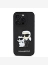 Karl Lagerfeld Karl Lagerfeld PU Saffiano Karl și Choupette Back Cover pentru iPhone 15 Pro negru
