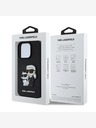 Karl Lagerfeld Karl Lagerfeld PU Saffiano Karl și Choupette Back Cover pentru iPhone 15 Pro negru