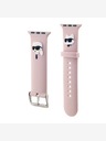 Karl Lagerfeld Karl Lagerfeld Karl și Choupette Head NFT curea pentru Apple Watch 42/44/45/46/49 roz