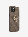 Guess Guess PU 4G Metal Logo Back Cover pentru iPhone 13 Brown