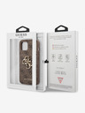 Guess Guess PU 4G Metal Logo Back Cover pentru iPhone 13 Brown