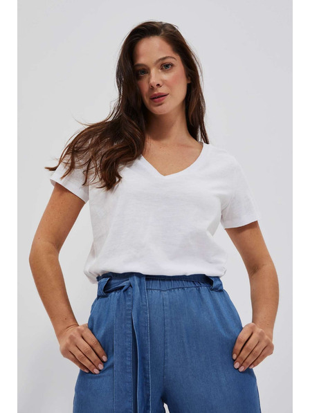 Moodo Tricou alb pentru femei Moodo