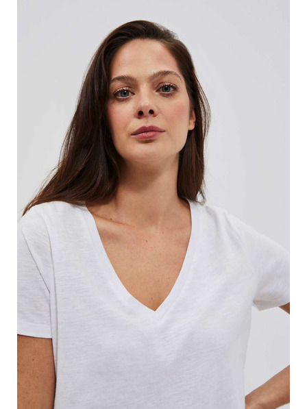 Moodo Tricou alb pentru femei Moodo