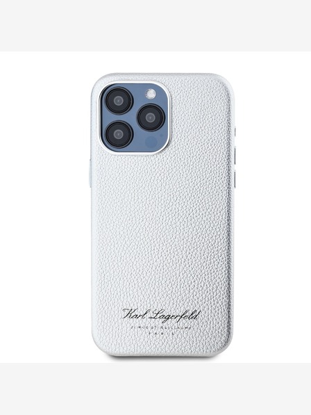 Karl Lagerfeld Copertă spate Grained PU Hotel RSG pentru iPhone 15 Pro Max gri Karl Lagerfeld