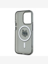Karl Lagerfeld Karl Lagerfeld IML Choupette Head Metal Frame MagSafe Back Cover pentru iPhone 15 Pro negru