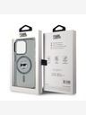 Karl Lagerfeld Karl Lagerfeld IML Choupette Head Metal Frame MagSafe Back Cover pentru iPhone 15 Pro negru