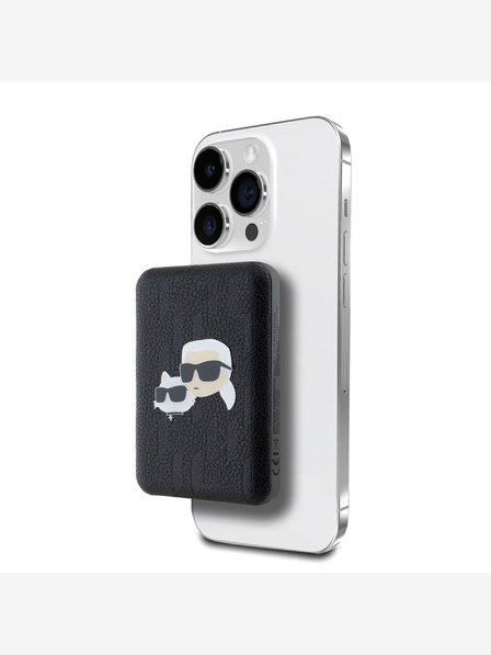 Karl Lagerfeld Karl Lagerfeld Embossed K&CH Heads MagSafe Powerbank 5000mAh Negru