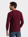 Ombre Clothing Tricou de bază burgundy pentru bărbați cu buzunar Ombre Clothing