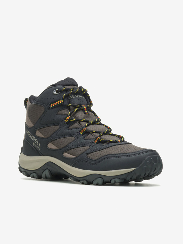 Merrell Adidași de exterior maro și negri pentru bărbați cu gleznă MERRELL West Rim Sport Mid GTX