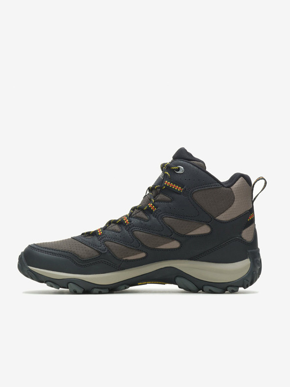 Merrell Adidași de exterior maro și negri pentru bărbați cu gleznă MERRELL West Rim Sport Mid GTX