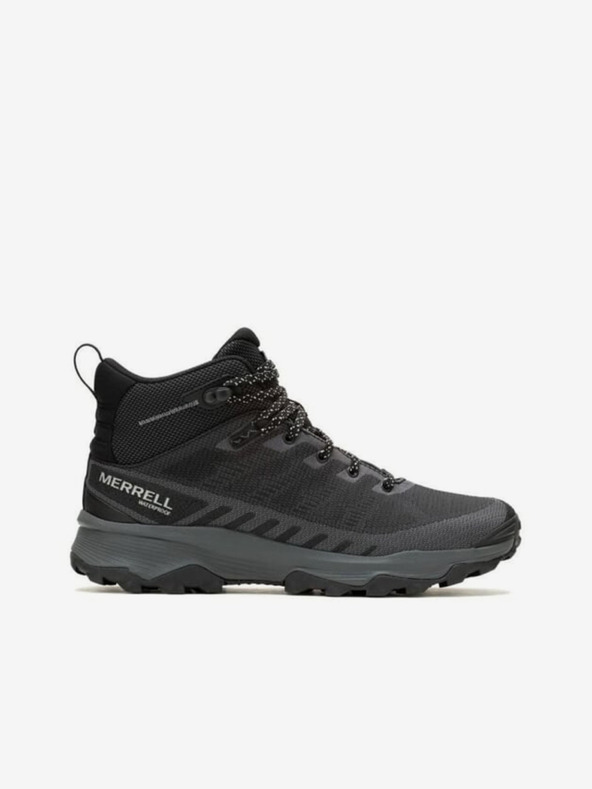 Merrell Black Adidași în aer liber pentru bărbați cu gleznă MERRELL Speed Eco Mid Waterproof