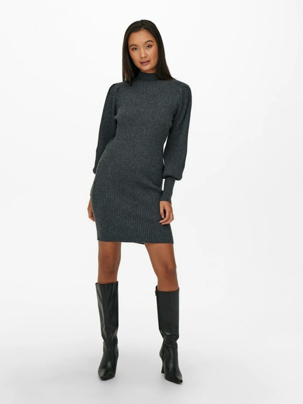 ONLY Rochie pulover cu nervuri gri închis ONLY Katia