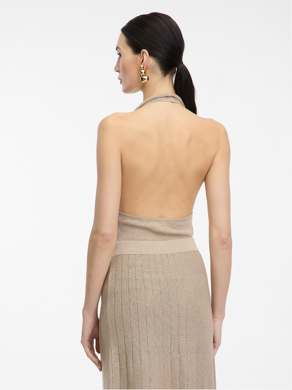 Orsay Top de damă auriu cu gât ORSAY