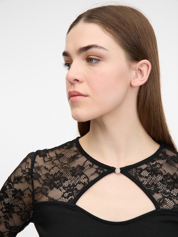 Orsay Body negru cu mânecă lungă pentru femei ORSAY