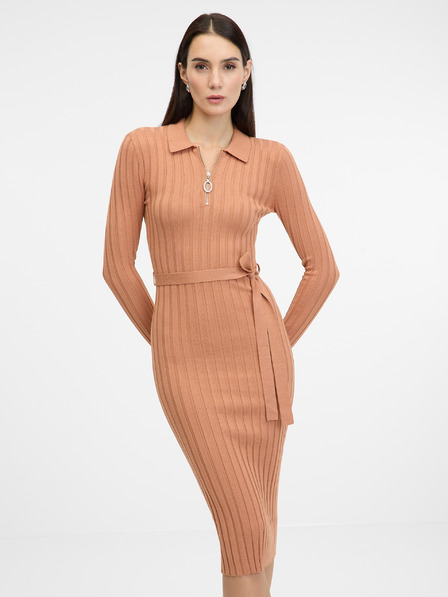 Orsay Rochie midi maro deschis pentru femei ORSAY
