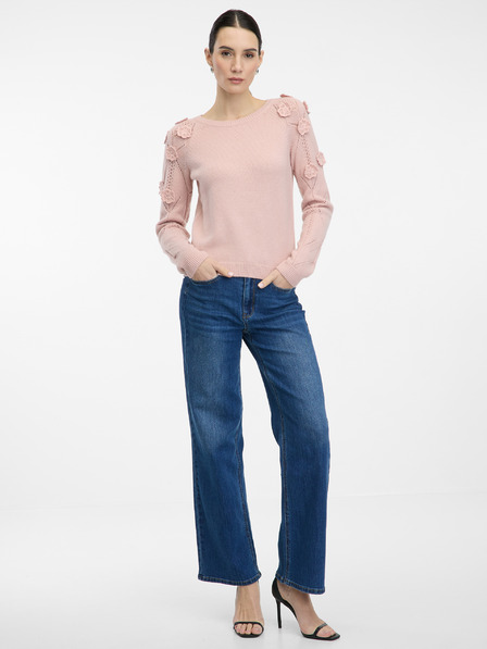 Orsay Pulover roz deschis pentru femei cu model floral ORSAY