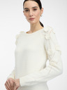 Orsay Pulover de damă crem cu model floral ORSAY