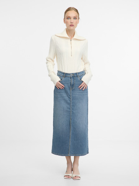 Orsay Fustă maxi din denim albastră pentru femei ORSAY