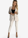 numoco Set elegant de jachetă și pantaloni de damă bej cu curea Numoco