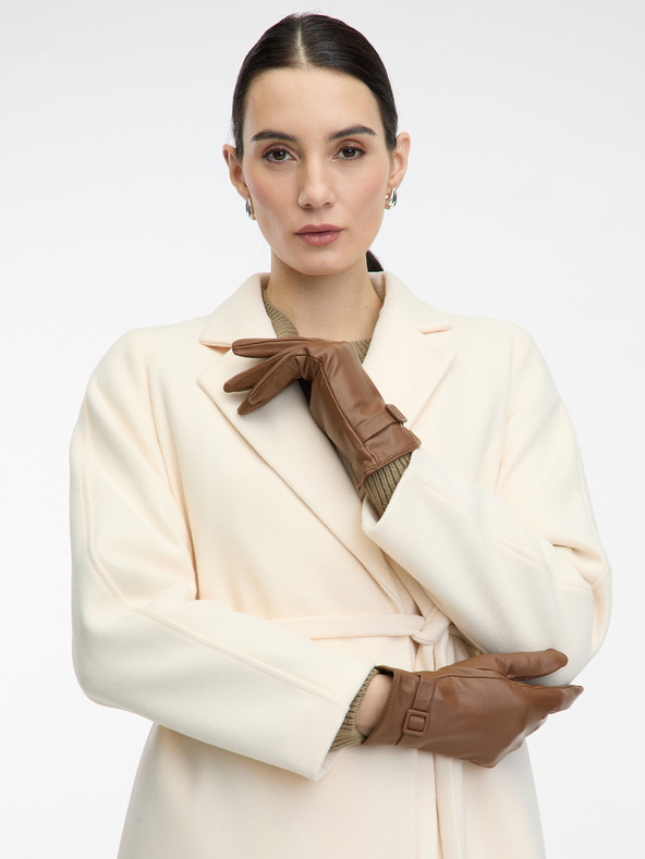 Orsay Mănuși maro de damă ORSAY