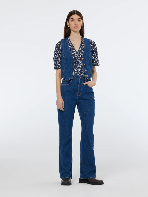 Scotch & Soda Vesta din denim albastru pentru femei Scotch & Soda