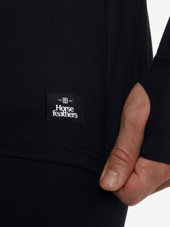 Horsefeathers Tricou termic Riley - negru mărimea L HORSEFEATHERS