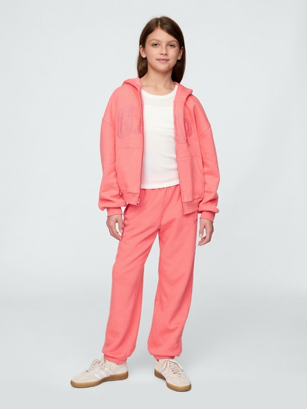GAP Pantaloni de trening fleece logo army pentru copii GAP