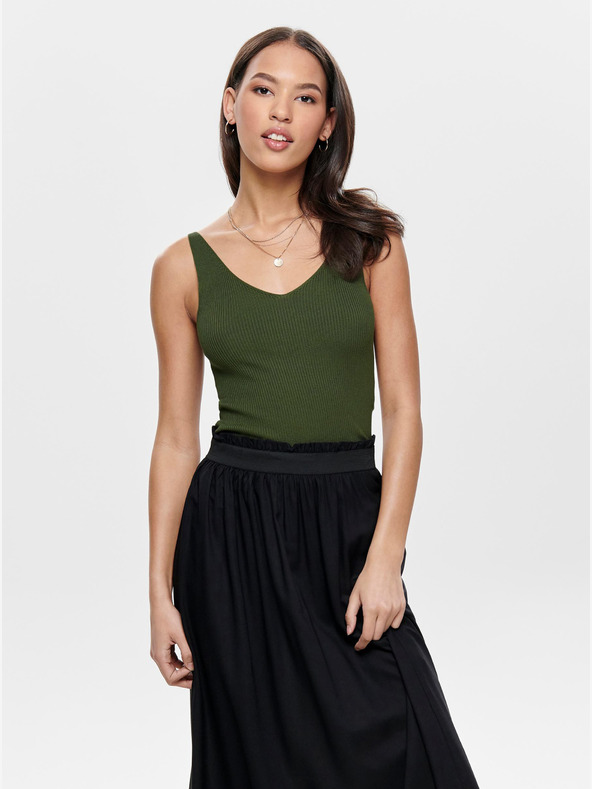 Jacqueline de Yong Tricou verde închis cu dungi JDY Nanna