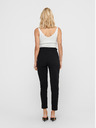 Jacqueline de Yong Pantaloni cropped negri cu cravată JDY Catia