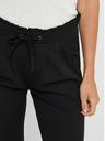 Jacqueline de Yong Pantaloni cropped negri cu cravată JDY Catia