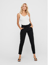 Jacqueline de Yong Pantaloni cropped negri cu cravată JDY Catia
