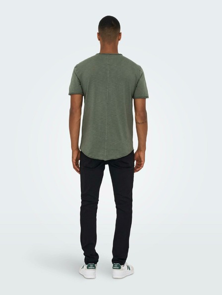 ONLY & SONS Tricou basic cu dungi verzi ONLY & SONS Benne