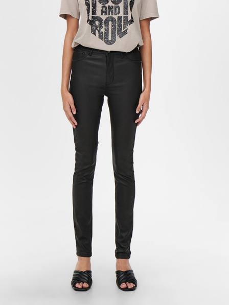 Jacqueline de Yong Pantaloni skinny fit negri cu finisaj JDY New Thunder