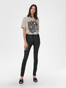 Jacqueline de Yong Pantaloni skinny fit negri cu finisaj JDY New Thunder