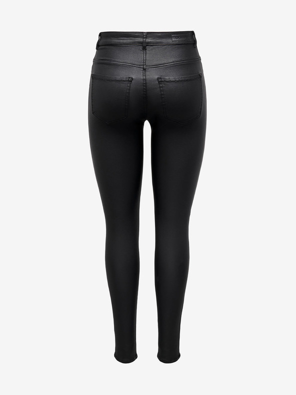 Jacqueline de Yong Pantaloni skinny fit negri cu finisaj JDY New Thunder