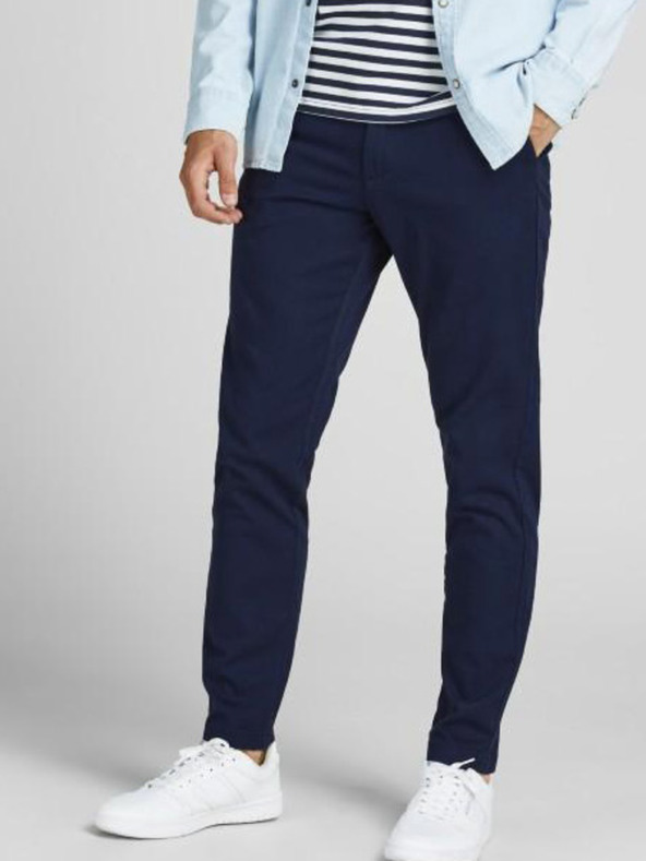 Jack & Jones Pantaloni chino albastru închis Jack & Jones Marco