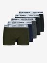Jack & Jones Set de cinci boxeri Jack & Jones în kaki, albastru, gri și negru