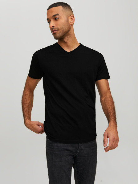 Jack & Jones Tricou de bază negru pentru bărbați Jack & Jones