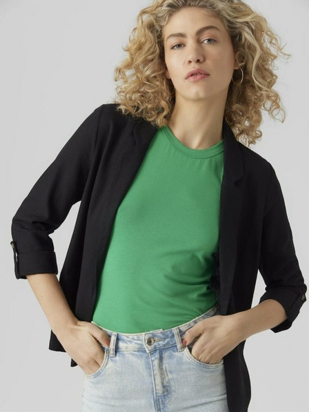 Vero Moda Jachetă neagră cu in pentru femei VERO MODA Jesmilo